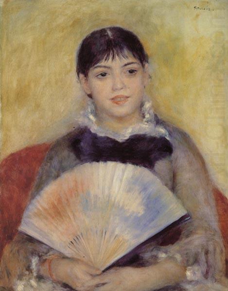Girl with a Fan, Pierre-Auguste Renoir